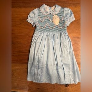 Pettigirl NWT Blue Floral Smocked Dress 2T Boutique